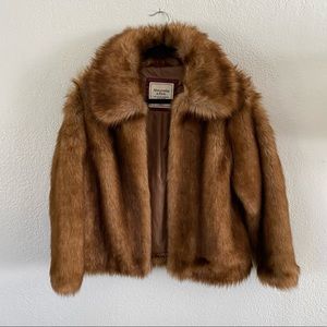 Faux Fur Cropped Coat